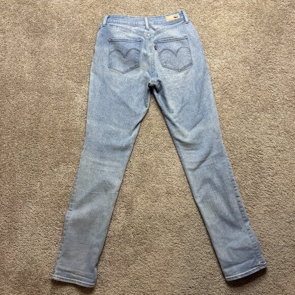 Levi's Mid Rise Slim Jeans Bold Curve Light Wash Size 6 Women's EUC - Picture 8 of 9